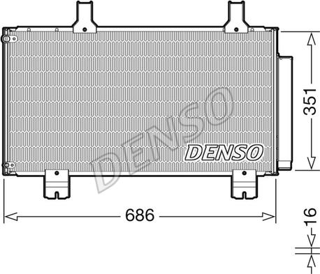 Denso DCN40028 - Конденсатор, кондиціонер autocars.com.ua