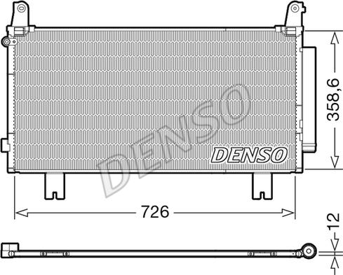 Denso DCN40032 - Конденсатор, кондиціонер autocars.com.ua