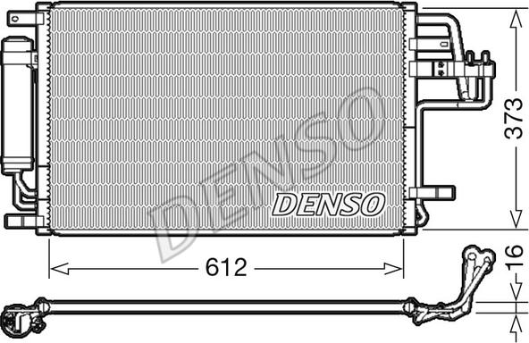 Denso DCN41007 - Конденсатор кондиционера avtokuzovplus.com.ua
