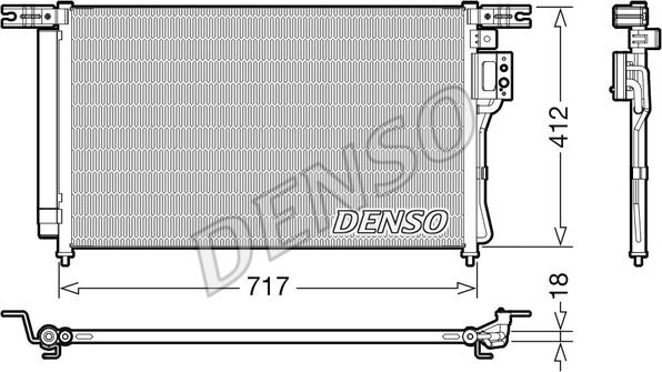 Denso DCN41008 - Конденсатор, кондиціонер autocars.com.ua