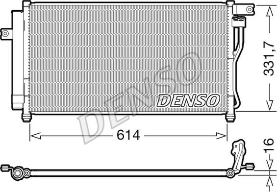 Denso DCN41009 - Конденсатор кондиционера avtokuzovplus.com.ua