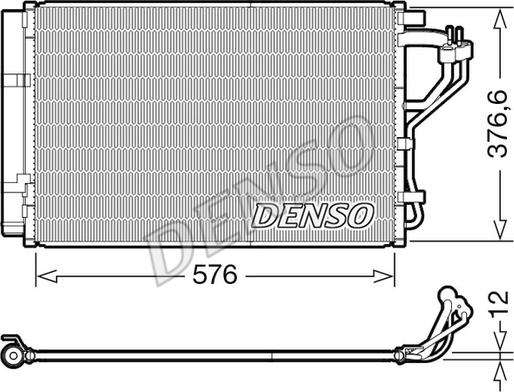 Denso DCN41010 - Конденсатор, кондиціонер autocars.com.ua