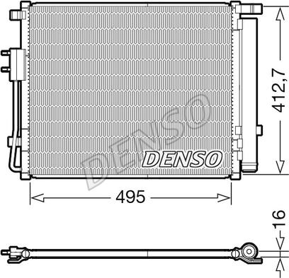 Denso DCN41012 - Конденсатор кондиционера avtokuzovplus.com.ua