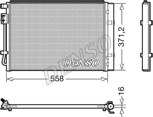 Denso DCN41015 - Конденсатор, кондиціонер autocars.com.ua