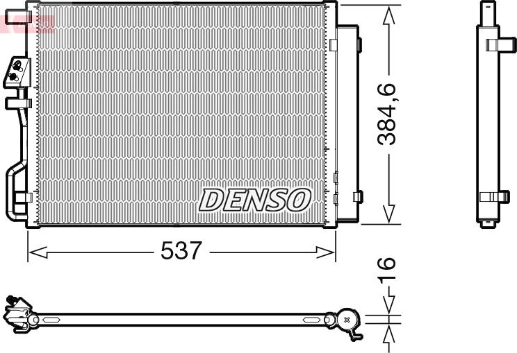 Denso DCN41021 - Конденсатор, кондиціонер autocars.com.ua