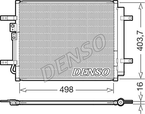 Denso DCN41025 - Конденсатор, кондиціонер autocars.com.ua