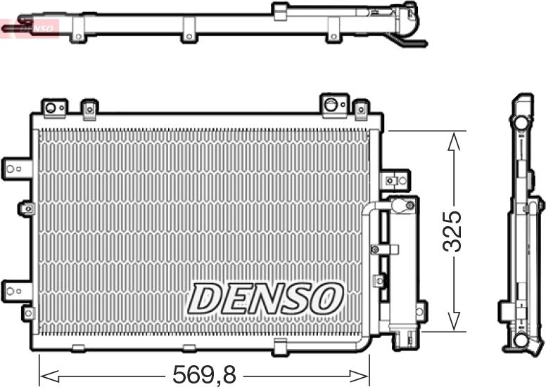 Denso DCN41030 - Конденсатор, кондиціонер autocars.com.ua