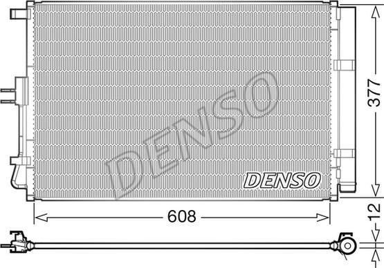 Denso DCN43003 - Конденсатор, кондиціонер autocars.com.ua