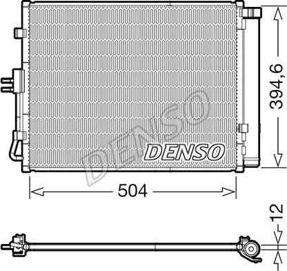 Denso DCN43005 - Конденсатор, кондиціонер autocars.com.ua