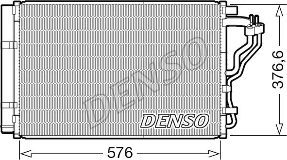 Denso DCN43008 - Конденсатор, кондиціонер autocars.com.ua