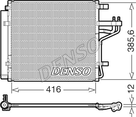 Denso DCN43012 - Конденсатор, кондиціонер autocars.com.ua
