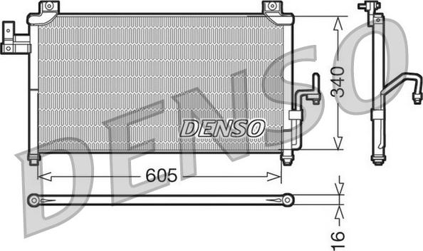 Denso DCN44005 - Конденсатор, кондиціонер autocars.com.ua
