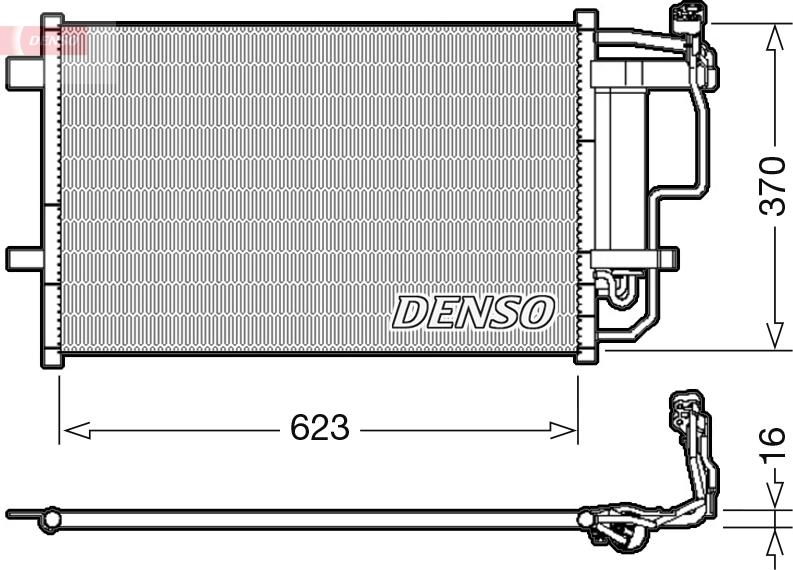 Denso DCN44007 - Конденсатор, кондиціонер autocars.com.ua