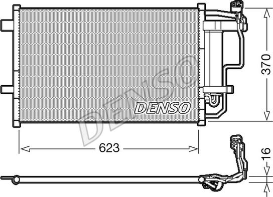 Denso DCN44007 - Конденсатор, кондиціонер autocars.com.ua