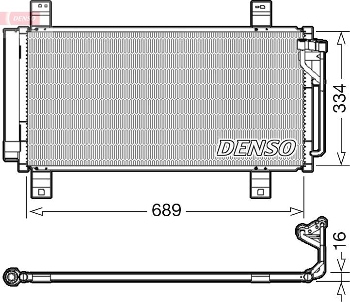Denso DCN44008 - Конденсатор, кондиціонер autocars.com.ua