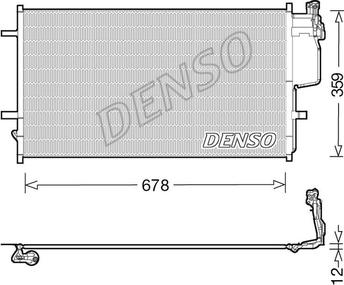 Denso DCN44010 - Конденсатор, кондиціонер autocars.com.ua