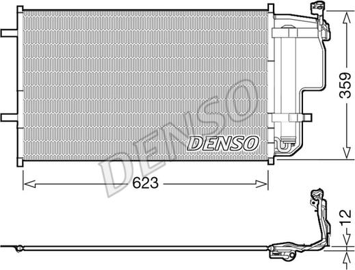 Denso DCN44011 - Конденсатор, кондиціонер autocars.com.ua