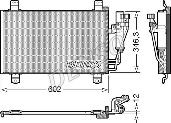 Denso DCN44017 - Конденсатор, кондиціонер autocars.com.ua