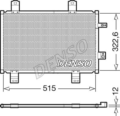 Denso DCN44018 - Конденсатор, кондиціонер autocars.com.ua