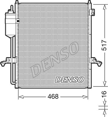 Denso DCN45004 - Конденсатор, кондиціонер autocars.com.ua