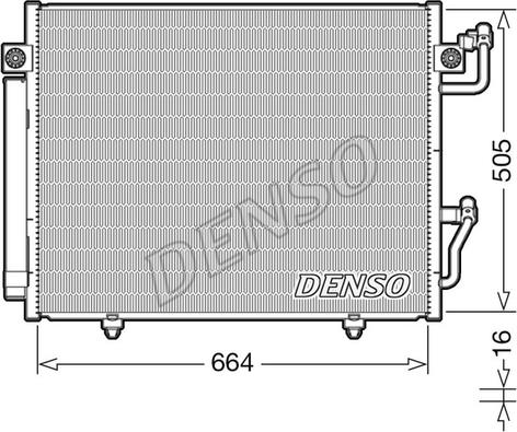 Denso DCN45005 - Конденсатор кондиционера avtokuzovplus.com.ua