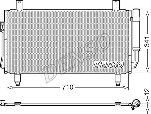 Denso DCN45006 - Конденсатор, кондиціонер autocars.com.ua