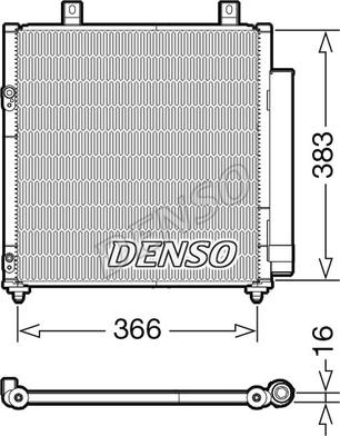 Denso DCN45007 - Конденсатор, кондиціонер autocars.com.ua