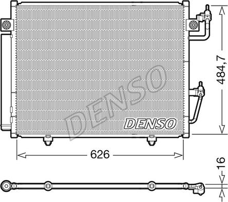 Denso DCN45009 - Конденсатор, кондиціонер autocars.com.ua