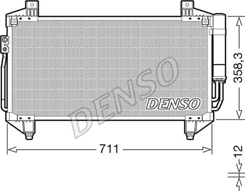 Denso DCN45011 - Конденсатор, кондиціонер autocars.com.ua