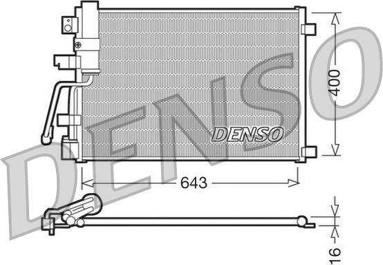 Denso DCN46003 - Конденсатор кондиционера avtokuzovplus.com.ua