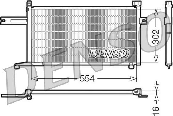 Denso DCN46005 - Конденсатор кондиционера avtokuzovplus.com.ua
