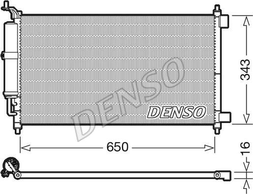 Denso DCN46007 - Конденсатор кондиционера avtokuzovplus.com.ua