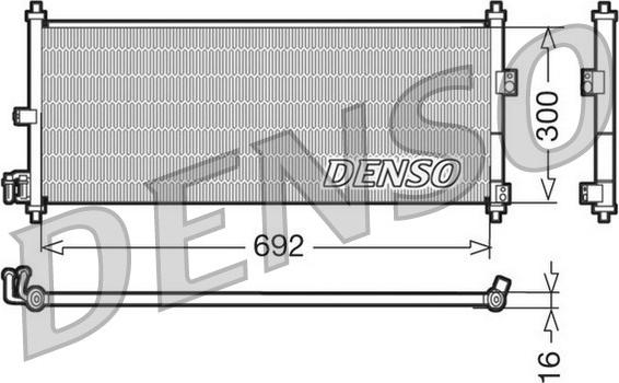 Denso DCN46011 - Конденсатор кондиционера avtokuzovplus.com.ua