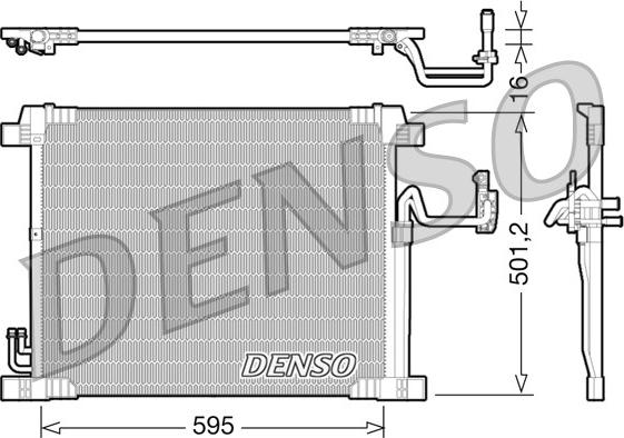 Denso DCN46012 - Конденсатор кондиционера avtokuzovplus.com.ua