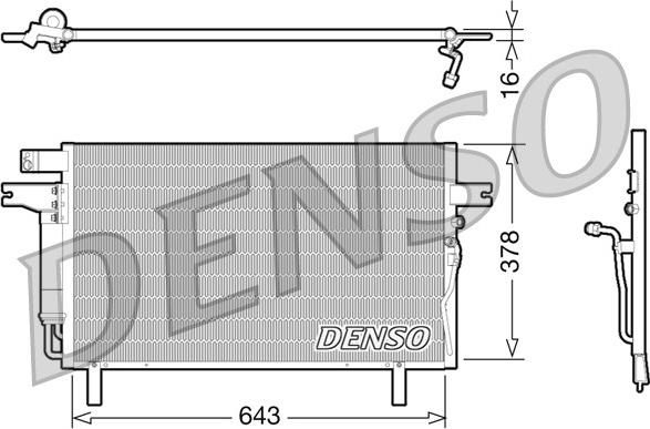 Denso DCN46016 - Конденсатор, кондиціонер autocars.com.ua