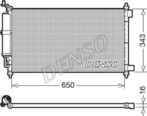 Denso DCN46020 - Конденсатор, кондиціонер autocars.com.ua