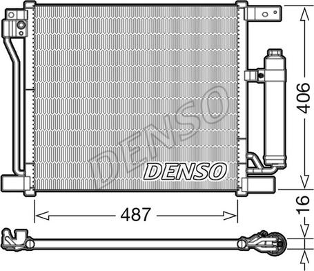 Denso DCN46021 - Конденсатор кондиционера avtokuzovplus.com.ua