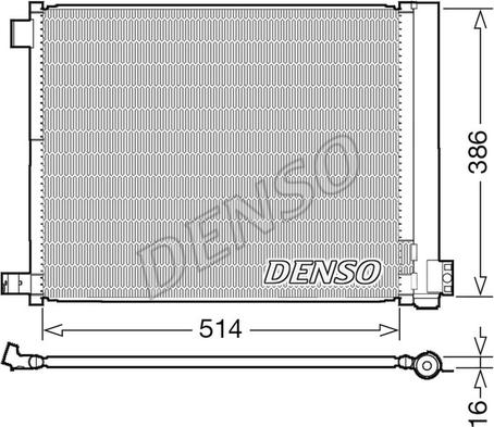 Denso DCN46022 - Конденсатор, кондиціонер autocars.com.ua