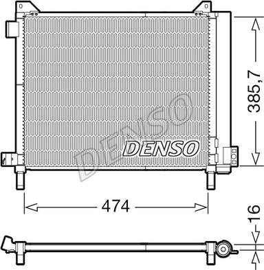 Denso DCN46030 - Конденсатор, кондиціонер autocars.com.ua