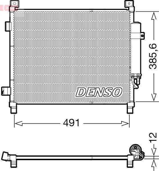 Denso DCN46031 - Конденсатор, кондиціонер autocars.com.ua
