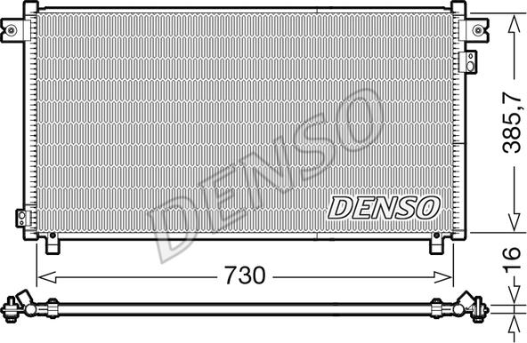 Denso DCN46033 - Конденсатор, кондиціонер autocars.com.ua