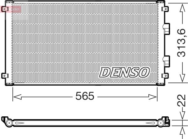 Denso DCN46039 - Конденсатор, кондиціонер autocars.com.ua