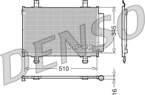 Denso DCN47010 - Конденсатор, кондиціонер autocars.com.ua