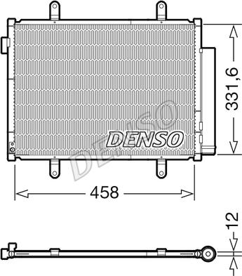 Denso DCN47011 - Конденсатор, кондиціонер autocars.com.ua