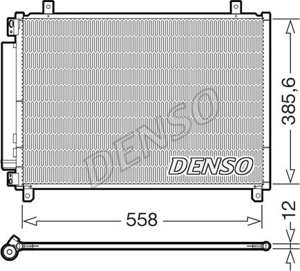 Denso DCN47012 - Конденсатор, кондиціонер autocars.com.ua