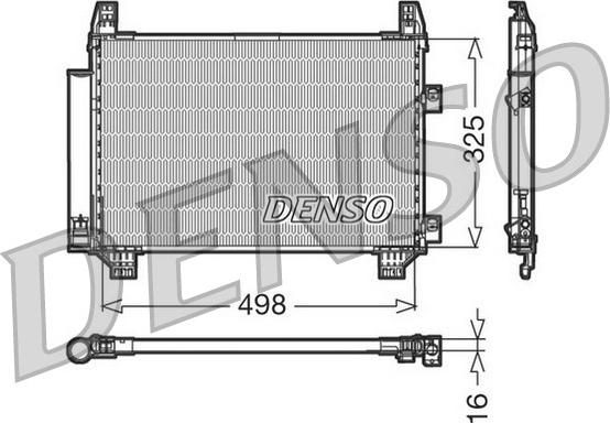 Denso DCN50001 - Конденсатор, кондиціонер autocars.com.ua