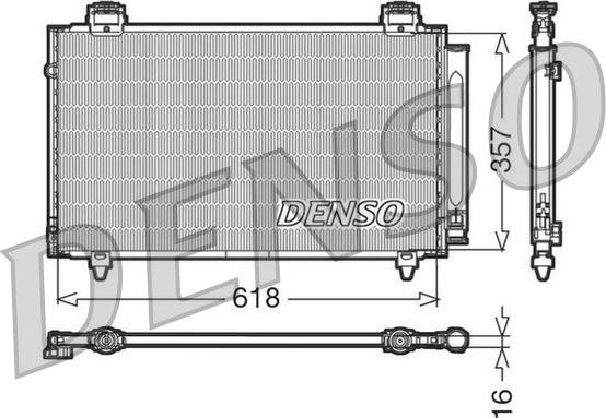 Denso DCN50004 - Конденсатор, кондиціонер autocars.com.ua
