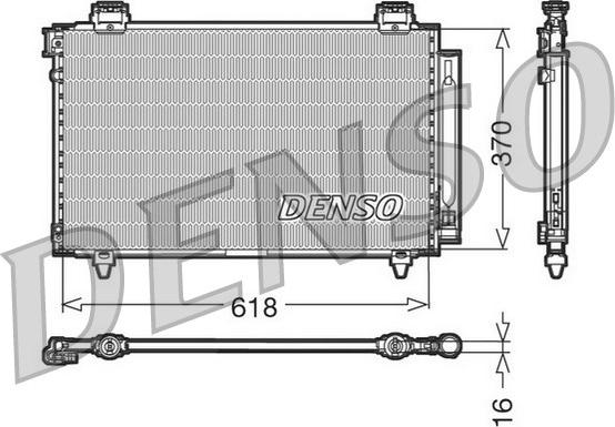 Denso DCN50009 - Конденсатор, кондиціонер autocars.com.ua
