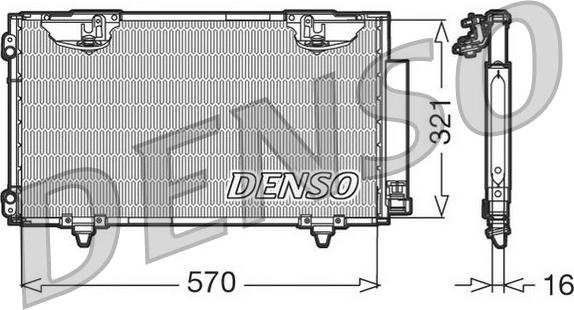 Denso DCN50010 - Конденсатор кондиционера avtokuzovplus.com.ua