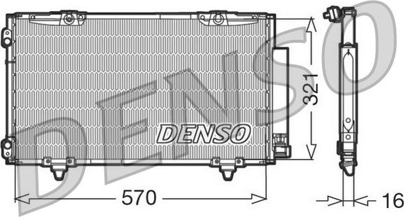 Denso DCN50011 - Конденсатор, кондиціонер autocars.com.ua